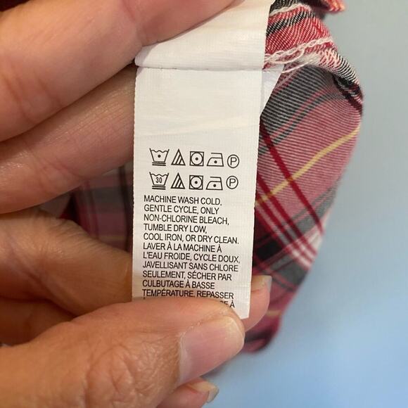 Lucky Brand Red Plaid Pearl Snap Button Down Sz S - Picture 7 of 14